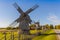 Old wooden windmills in Saaremaa