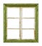 Old wooden window on white background