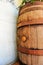 Old wooden wine barrel