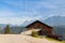 Old woodshed in the high mountains