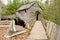 Old working grist mill in winter season