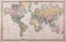 Old World Map on Mercators Projection