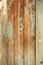 Old and worn painted wood door