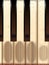 Old Worn Piano Keys