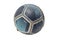 Old worn weathered torn leather soccer football ball