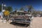 Old and wrecked car at Hackberry General Store