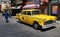Old yellow cab taxi in Los angeles