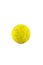 Old yellow futsal ball created your health and relationship on white background football object isolated