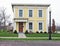 Old Yellow Italianate Square House Front