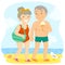 Older Couple at the beach