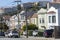 Older  houses in victorian style and made of wood in the living area of San Francisco