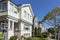 Older  houses in victorian style and made of wood in the living area of San Francisco