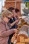 Older ladies doing bobbin lace in Vejer de la Frontera, Spain