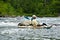 Older Man Kayaking/River Rapids