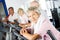 Older people exercising in the gym