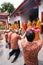 An Older people worshipping and praying to the god in the Buddhist temple