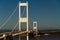 The older Severn Crossing, suspension bridge connecting Wales wi