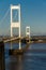 The older Severn Crossing, suspension bridge connecting Wales wi