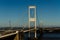 The older Severn Crossing, suspension bridge connecting Wales wi