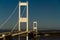 The older Severn Crossing, suspension bridge connecting Wales wi