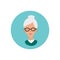 Older Woman icon circle character illustration