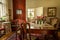 Oldfashioned sitting room with antique furniture