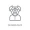 Oldman face icon. Trendy Oldman face logo concept on white backg