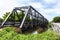 Oldold iron railway construction bridge in Lamphun Thailand