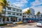 Oldsmobile Rocket 88 parked by Avalon Hotel on Ocean Drive