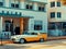 Oldsmobile Rocket 88 parked by famous Avalon Hotel in South Beach