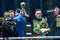 Oleksandr Usyk celebrates win after World Boxing Super Series semi final fight