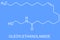 Oleoylethanolamide molecule. Skeletal formula.