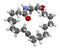 Oleoylethanolamide OEA endogenous peroxisome proliferator-activated receptor alpha PPAR-Î± agonist molecule. 3D rendering..