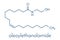 Oleoylethanolamide OEA endogenous peroxisome proliferator-activated receptor alpha PPAR-Î± agonist molecule. Skeletal formula.