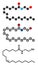 Oleoylethanolamide (OEA) endogenous peroxisome proliferator-activated receptor alpha (PPAR-Î±) agonist molecule. Stylized 2D