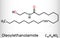 Oleoylethanolamide, oleoyl ethanolamide, OEA molecule. It is ethanolamide of oleic acid, monounsaturated analogue of