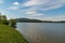 Olesna water reservoir near Frydek-Mistek town in Czech republic duiring nice springtime day