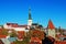 Oleviste Church and Tallinn panorama