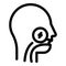 Olfactory system icon, outline style