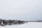 Olginskaya embankment. Winter Pskov. Russia.