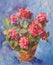 Oli painting of pink hydrangea
