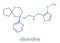 Oliceridine painkiller drug molecule. Skeletal formula