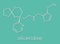 Oliceridine painkiller drug molecule. Skeletal formula