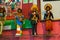 OLINDA, BRAZIL: clay sculptures painted with vibrant colors and used as home decoration in the Northeast of Brazil in Olinda and