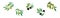 Olive Branch with Green and Black Fruit Vector Set