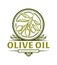 Olive branch icon for olive oil label