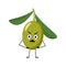 Olive character with angry emotions