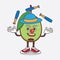 Olive Fruit cartoon mascot character play Juggling