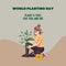 Olive Green and Brown World Planting Day Flat Illustration Instagram Post
