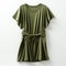 Olive Green Stretch Tunic Dress - Kintsukuroi Style T-shirt Dress